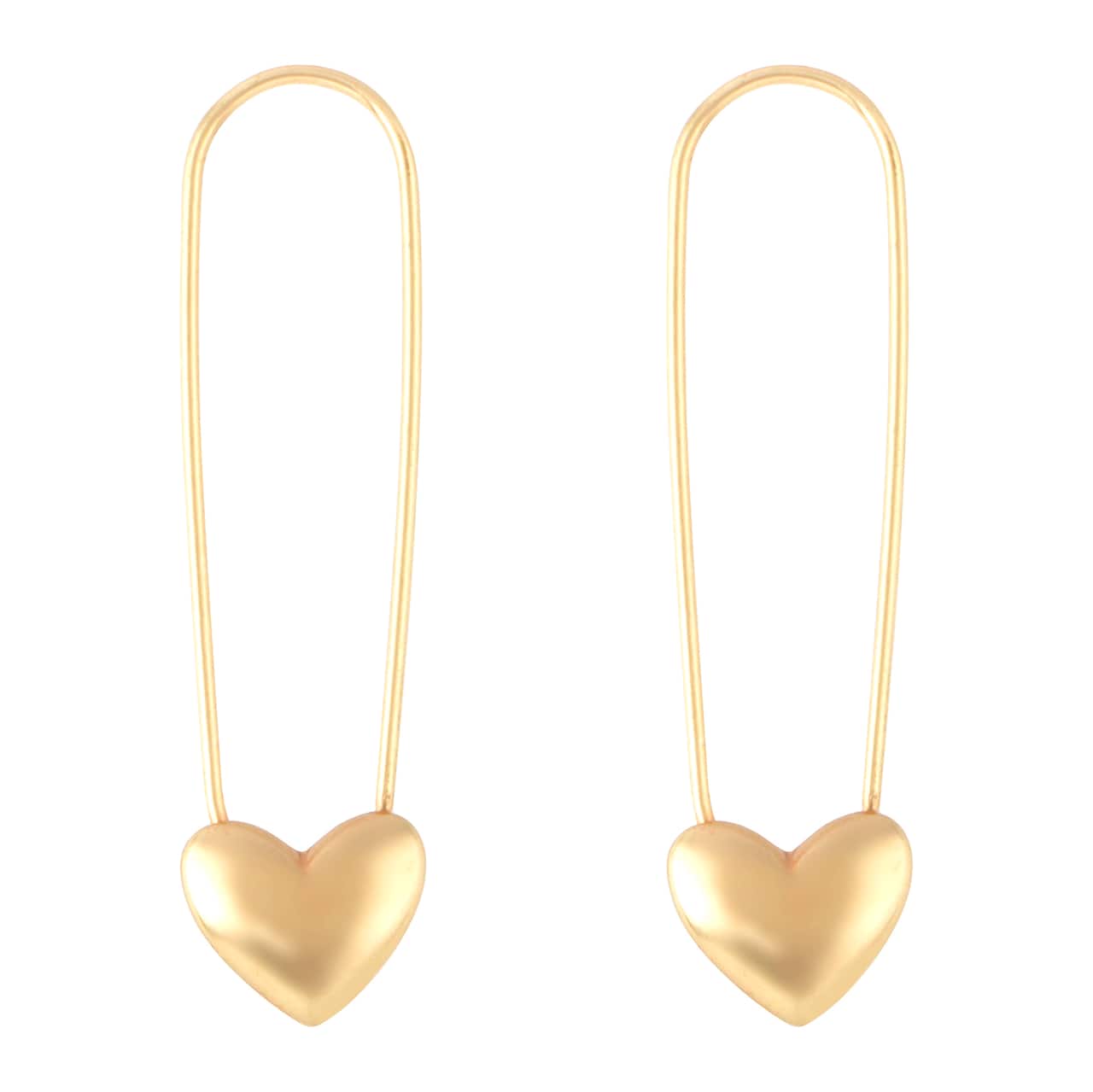 42.5mm Heart Safety Pin Charm Connectors, 2ct. by Bead Landing™
